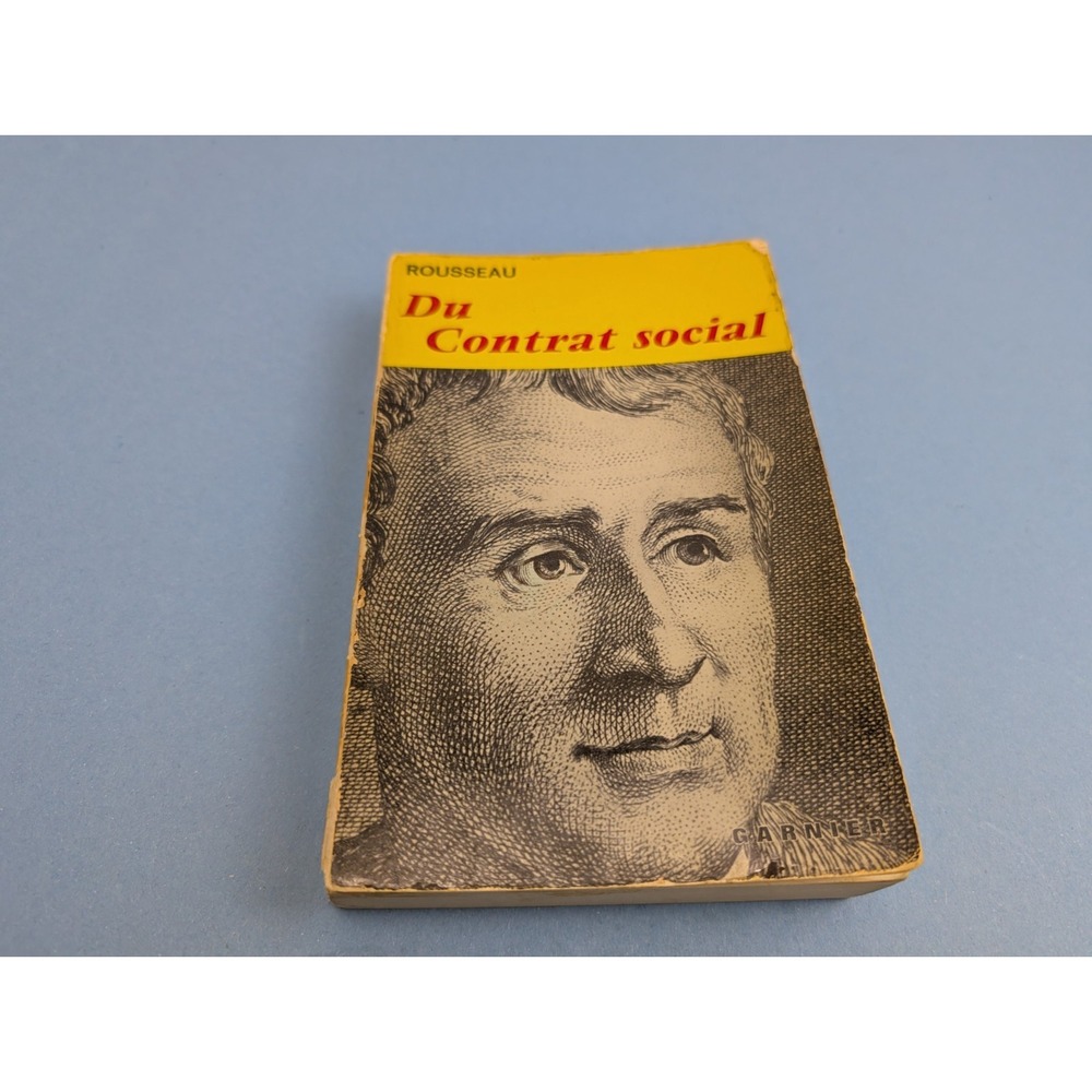 1962 Du Contrat Social Jean-Jacques Rousseau French Social Contract Garnier